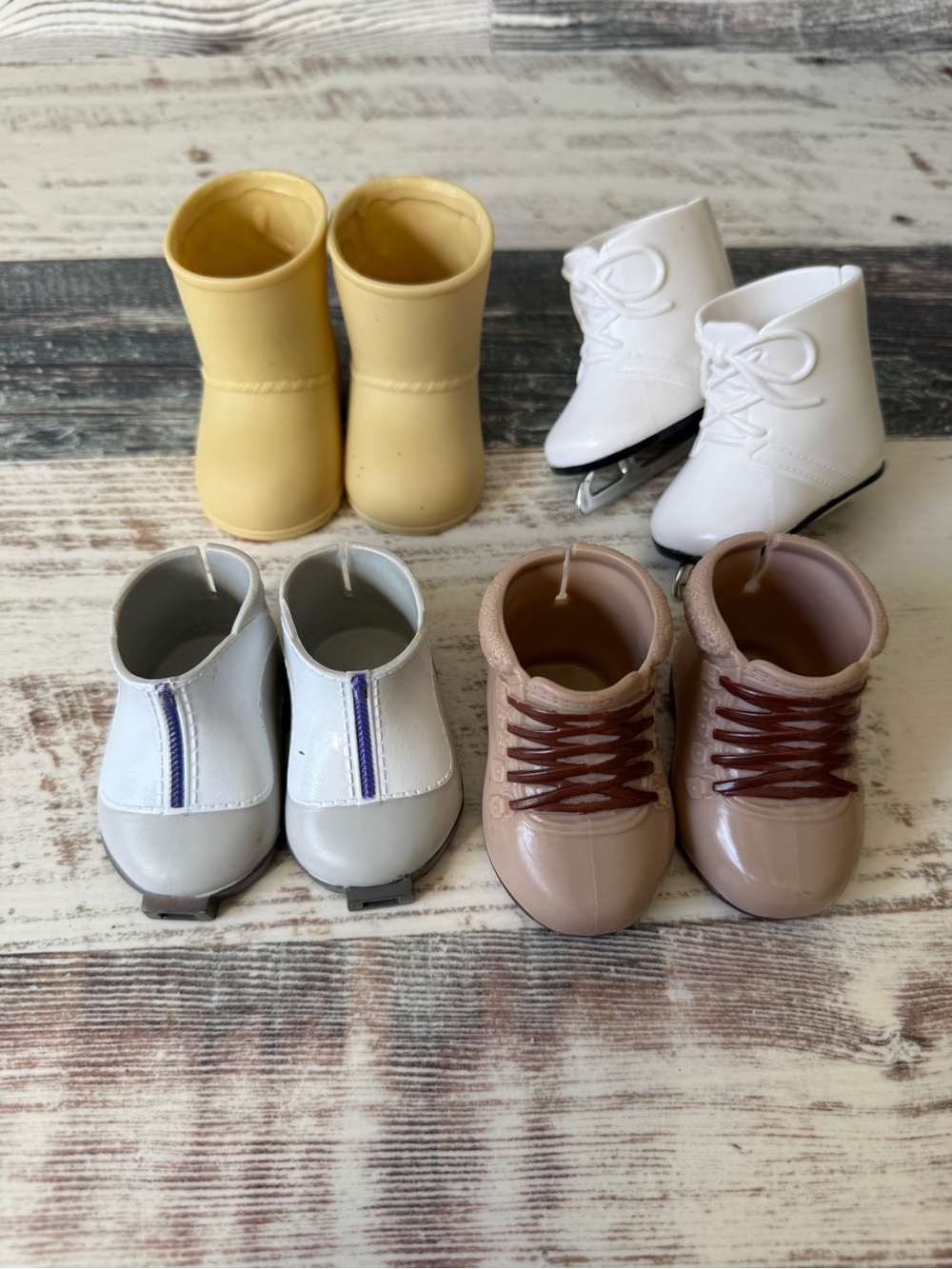 MIXED Lot 4 Pairs OUR GENERATION & Funrise 18” Doll Shoes BOOTS Skates for Play